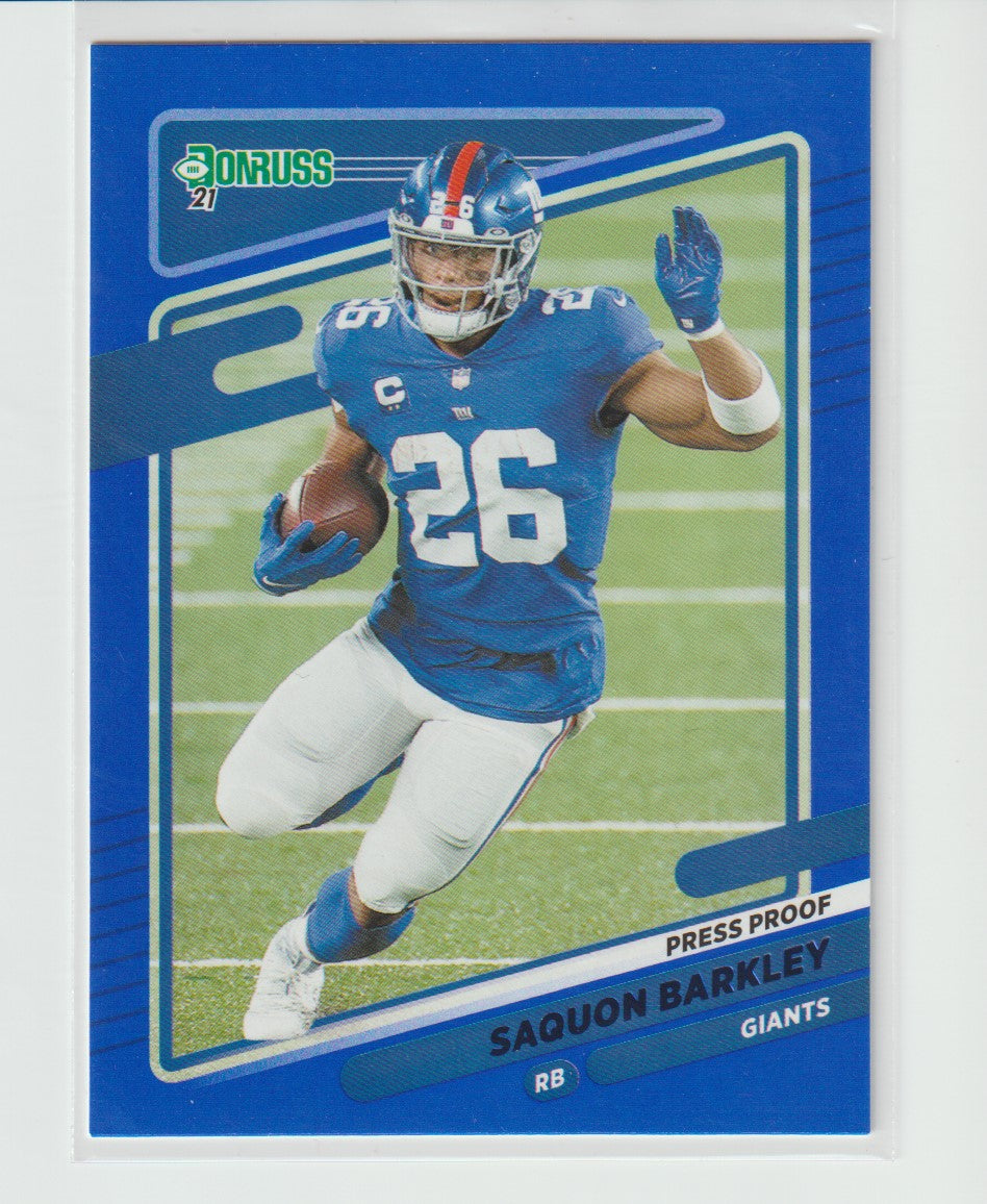 079 Saquon Barkley NY Giants Press Proof Blue