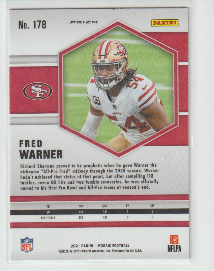 178 Fred Warner - San Francisco 49ers Camo Pink Parallel