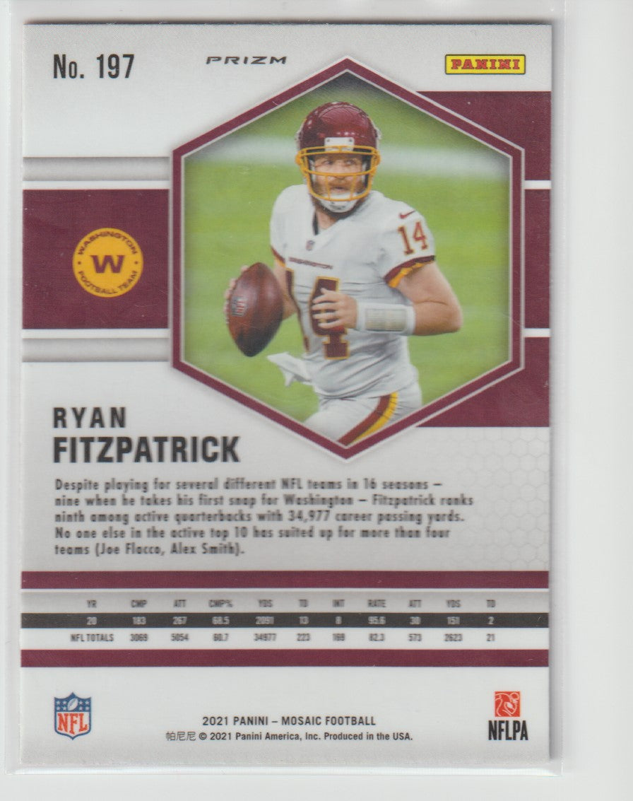 197 Ryan Fitzpatrick Washington Football Team Camo Pink Parallel