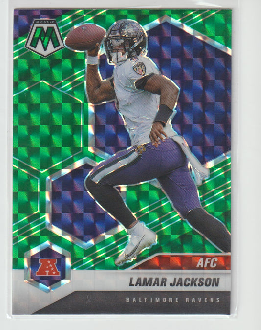 222 Lamar Jackson - Baltimore Ravens Green Parallel