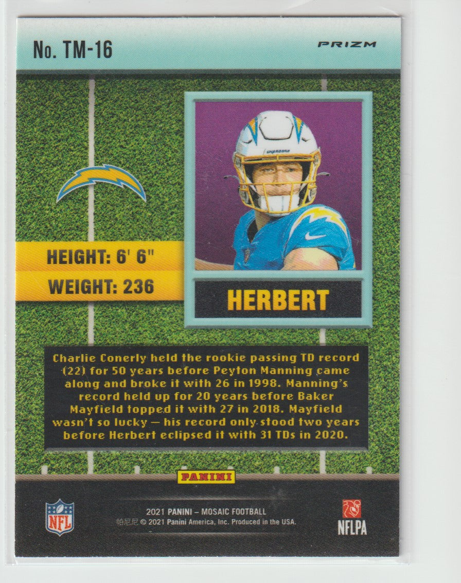 TM-16 Justin Herbert - Los Angeles Chargers Green Parallel