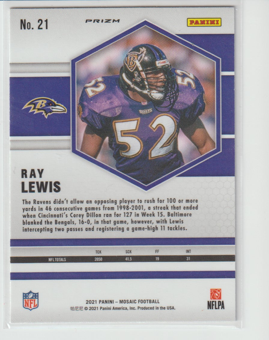 021 Ray Lewis - Baltimore Ravens Silver Parallel