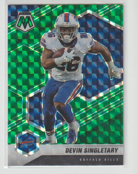 030 Devin Singletary - Buffalo Bills Green Parallel