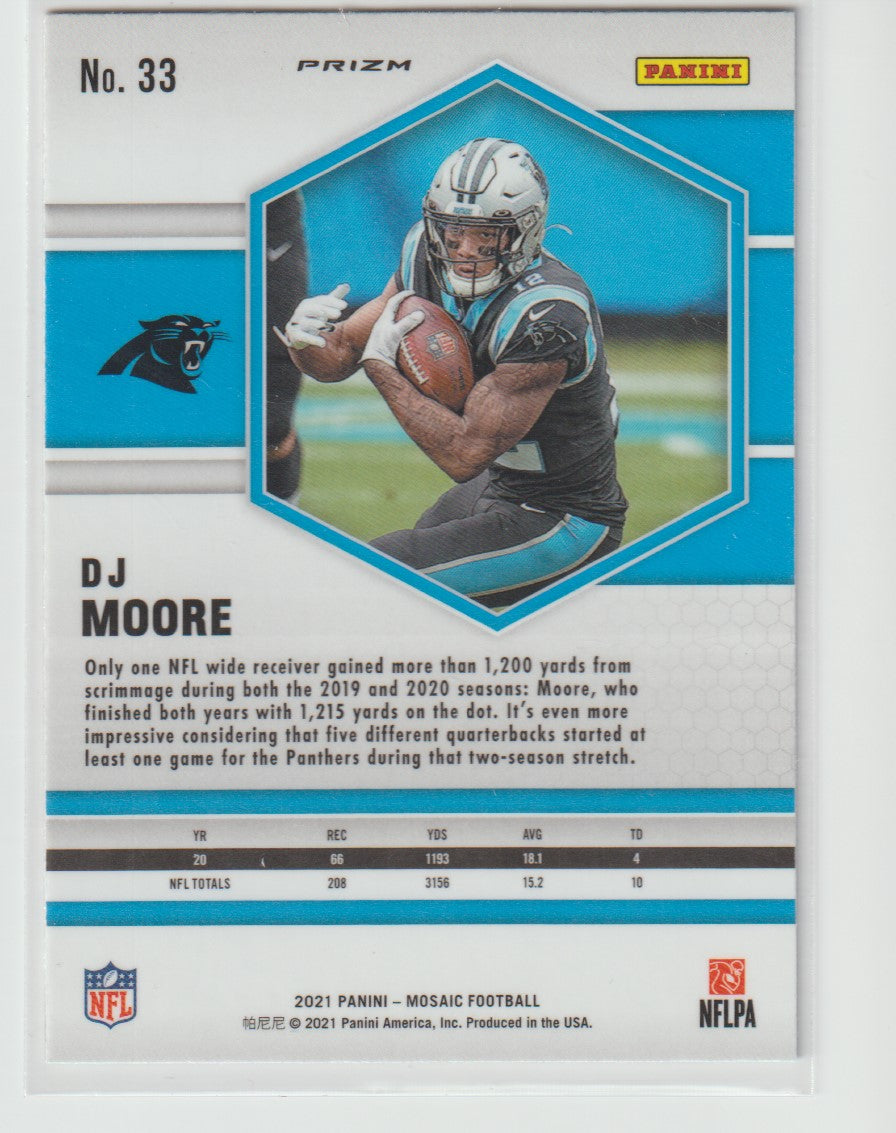 033 DJ Moore - Carolina Panthers Camo Pink Parallel