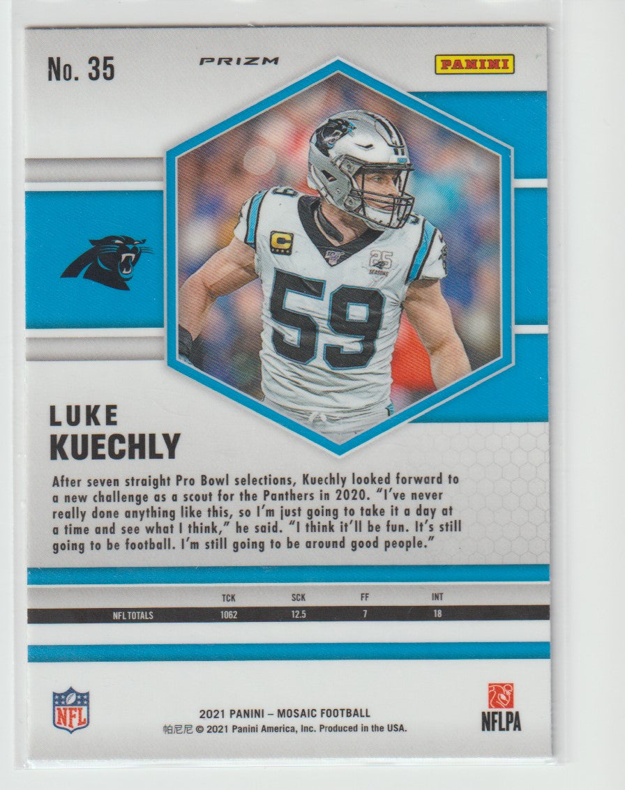 035 Luke Kuechly - Carolina Panthers Camo Pink Parallel