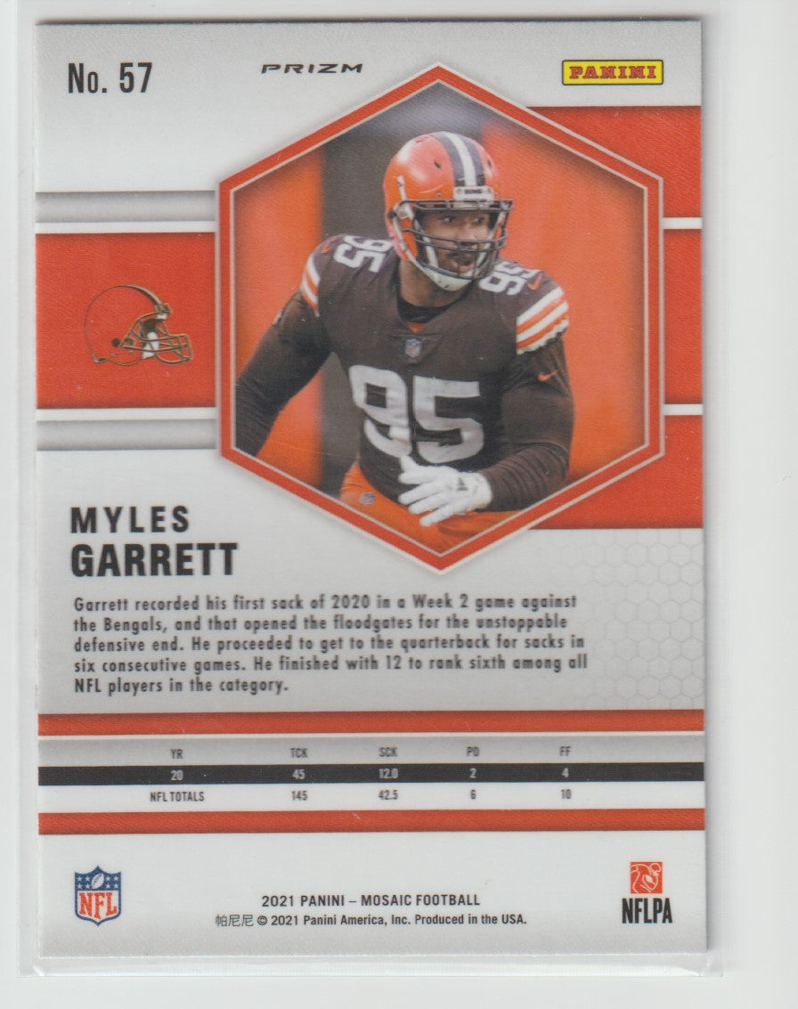 057 Myles Garrett - Cleveland Browns Camo Pink Parallel