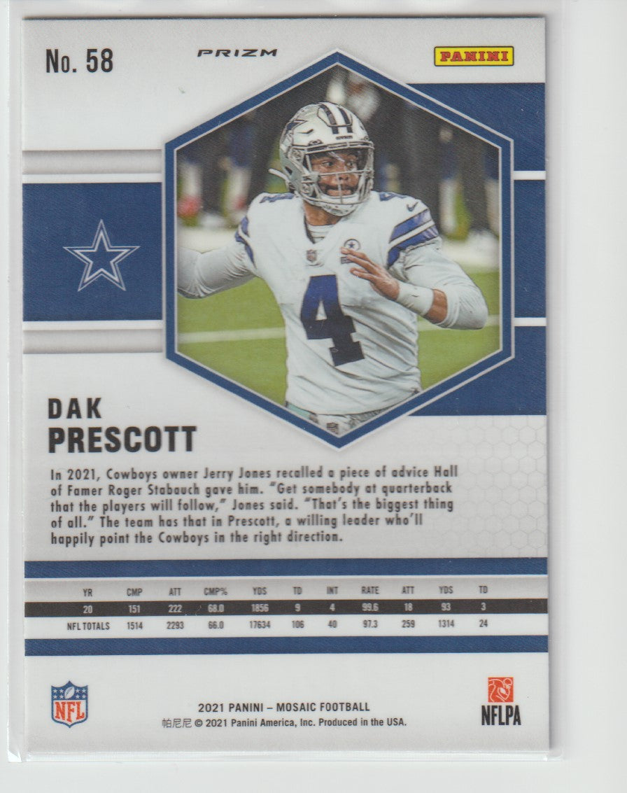 058 Dak Prescott - Dallas Cowboys Green Parallel