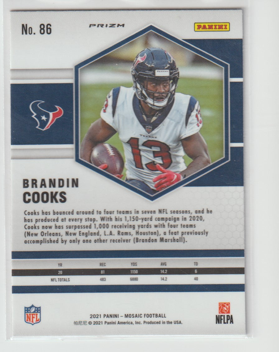 086 Brandin Cooks - Houston Texans Camo Pink Parallel