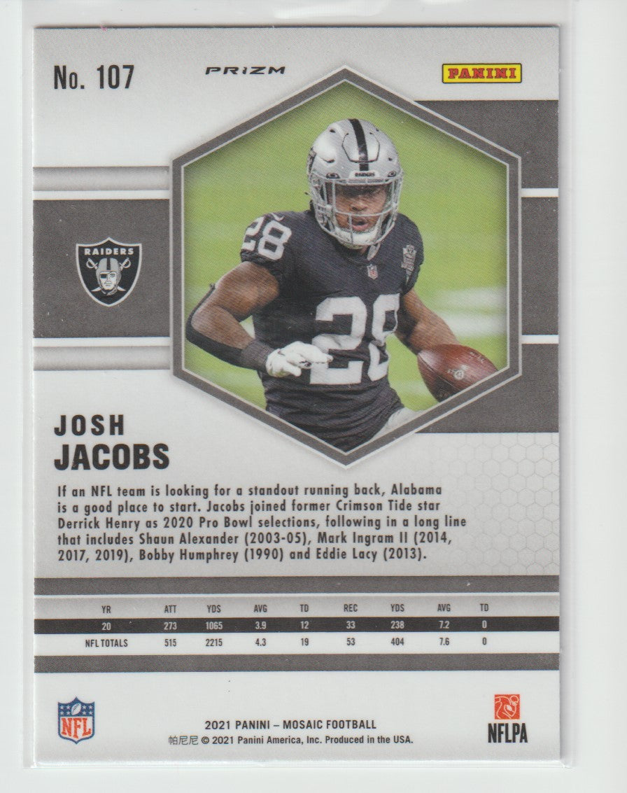 107 Josh Jacobs - Las Vegas Raiders Camo Pink Parallel