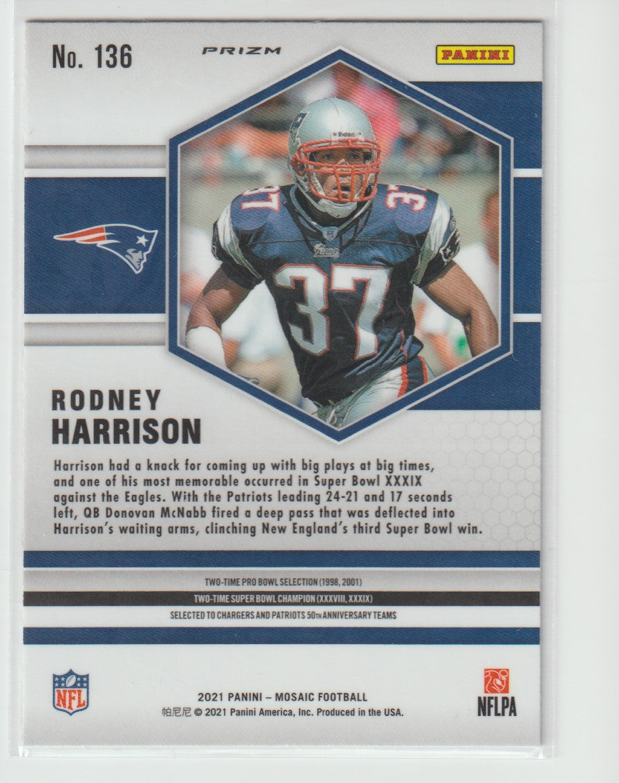 136 Rodney Harrison - New England Patriots Camo Pink Parallel