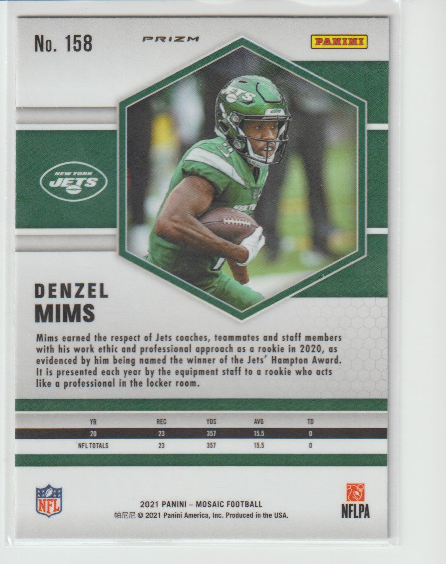 158 Denzel Mims - New York Jets Green Parallel