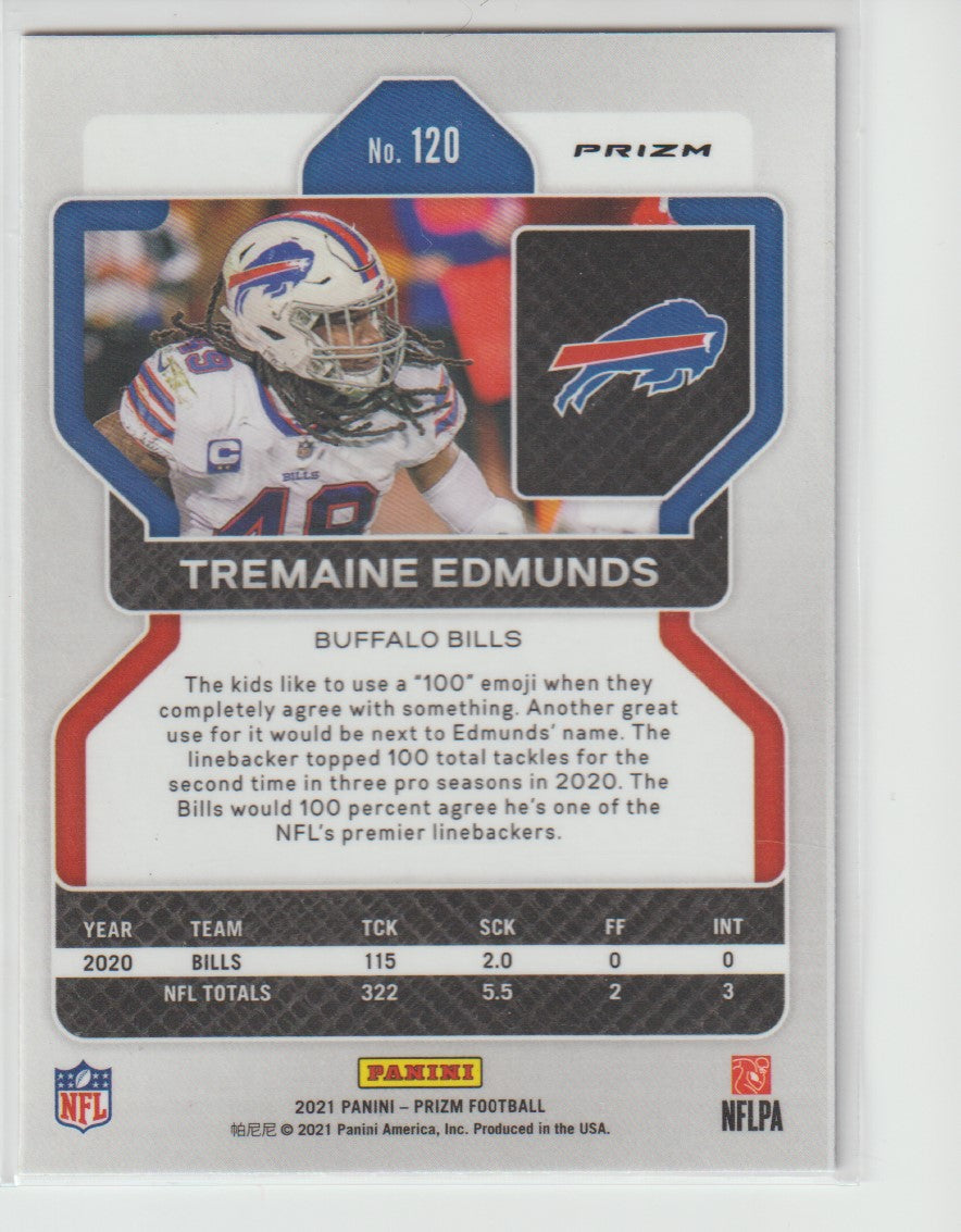 120 Tremaine Edmunds - Buffalo Bills Red White Blue