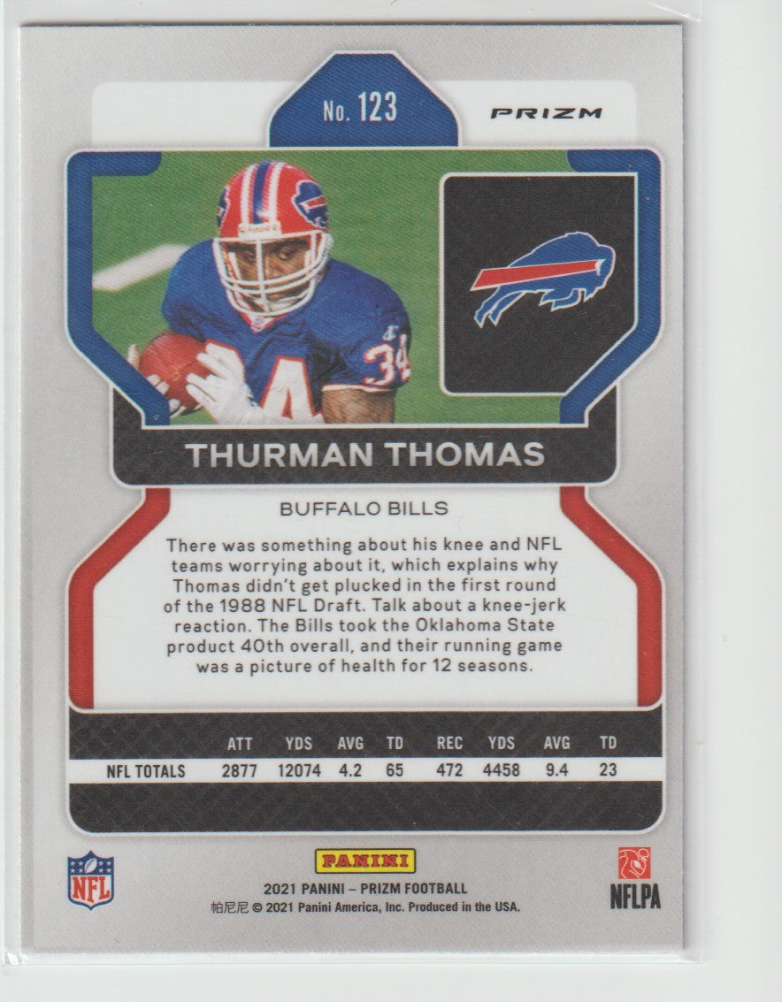 123 Thurman Thomas - Buffalo Bills Red White Blue