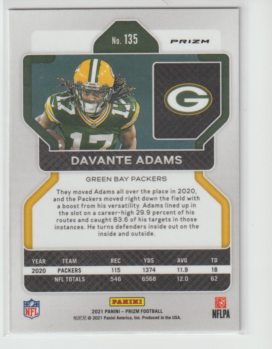 135 Davante Adams - Green Bay Packers Red White Blue