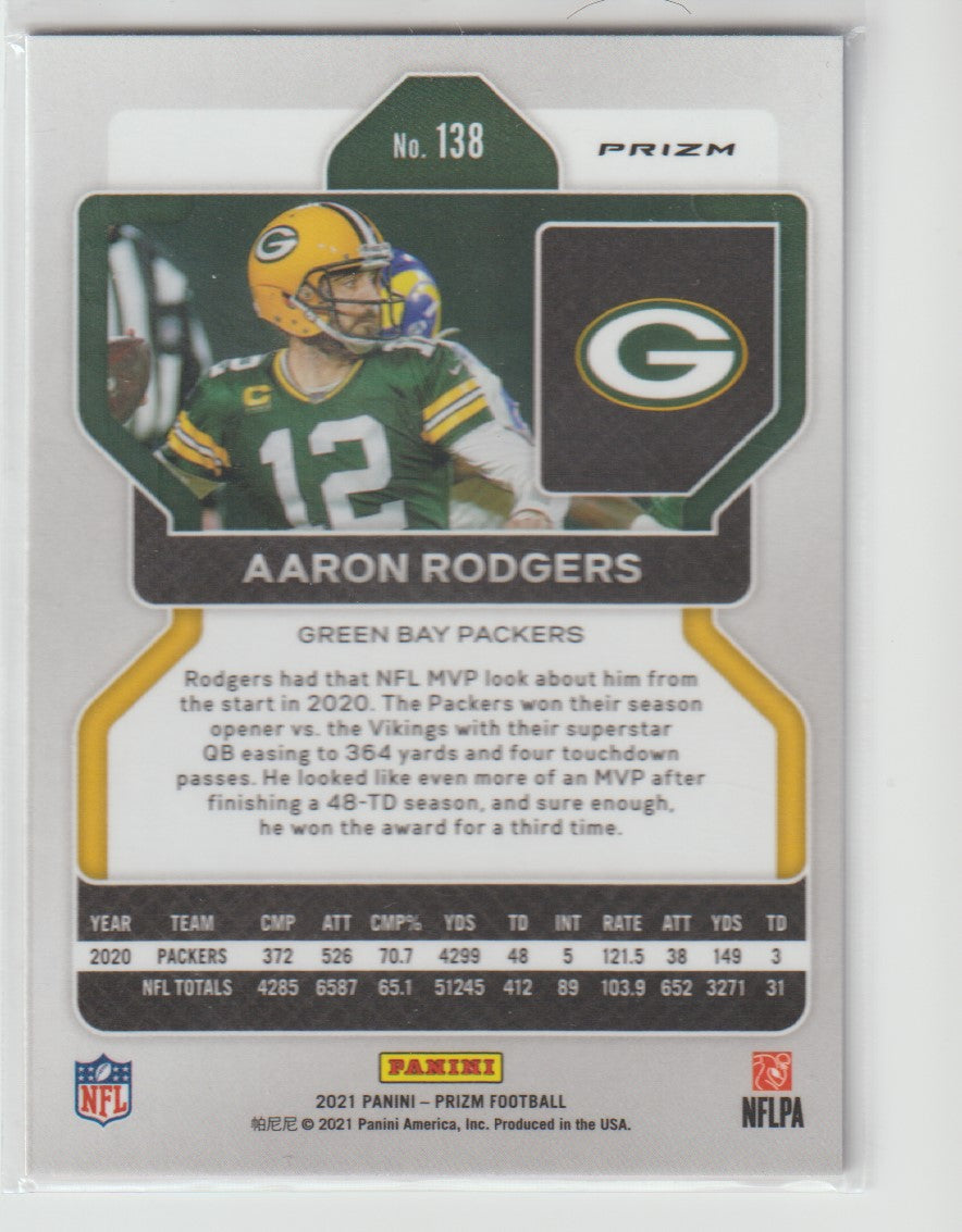 138 Aaron Rodgers - Green Bay Packers Red White Blue