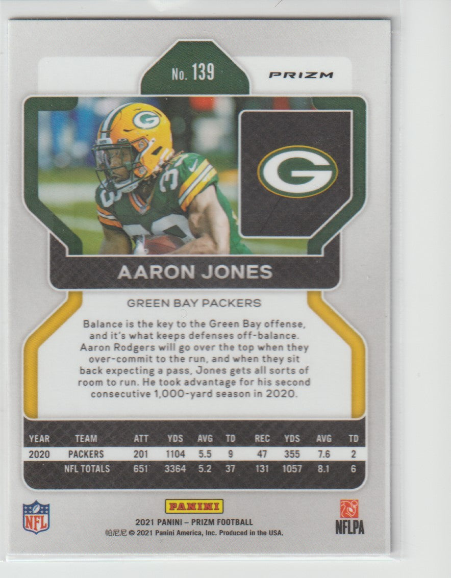 139 Aaron Jones - Green Bay Packers Red White Blue