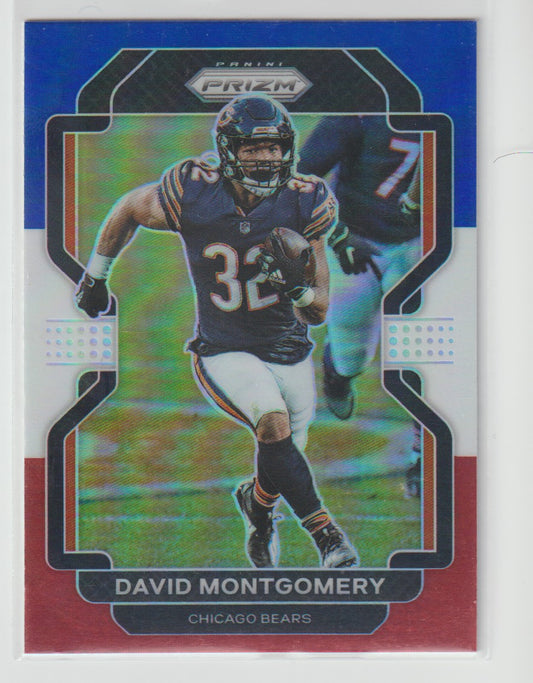 160 David Montgomery - Chicago Bears Red White Blue