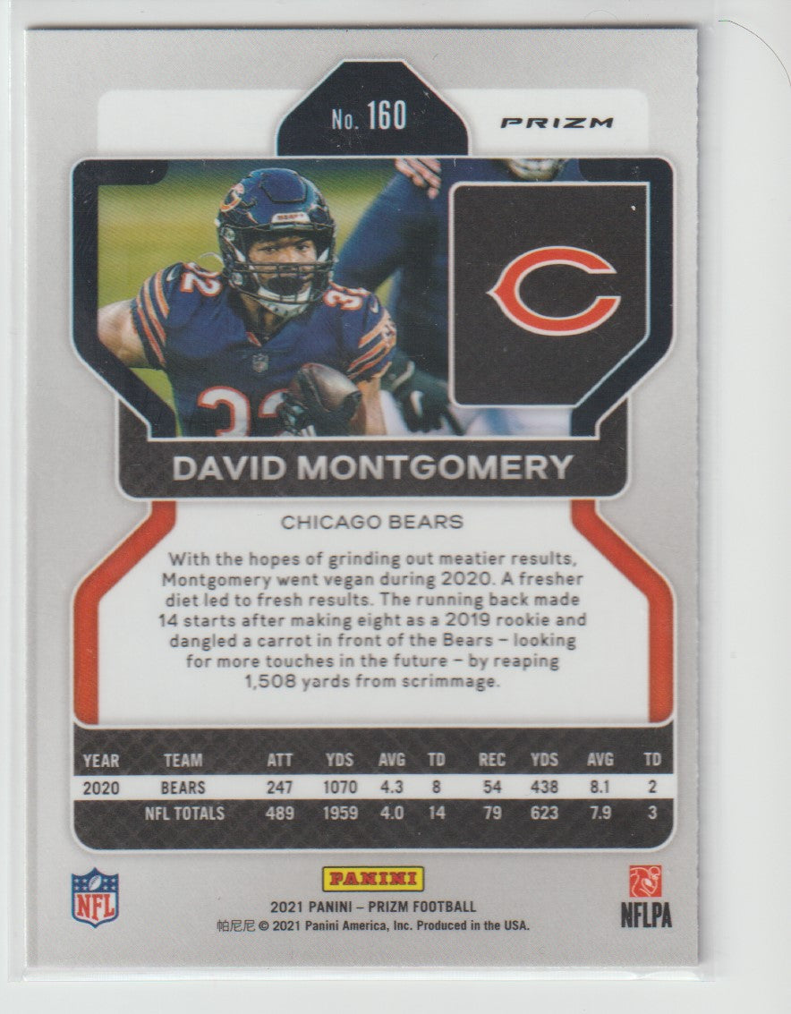 160 David Montgomery - Chicago Bears Red White Blue