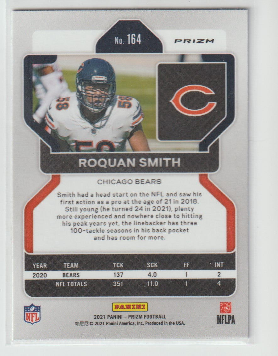 164 Roquan Smith - Chicago Bears Red White Blue