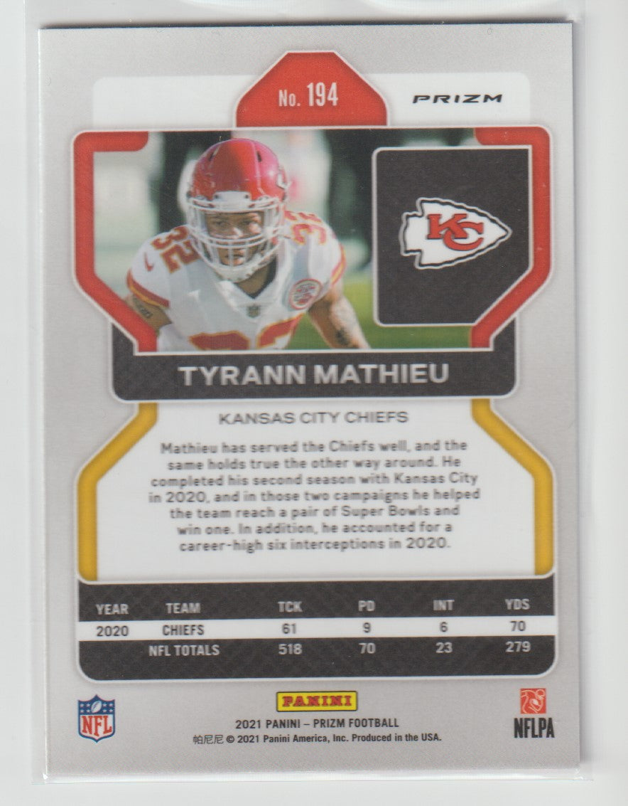 194 Tyrann Mathieu - Kansas City Chiefs Red White Blue