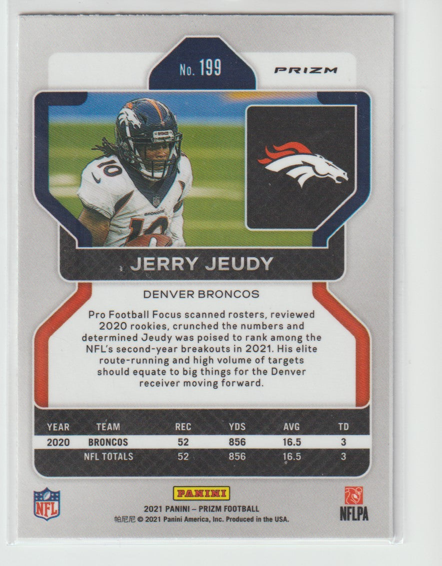 199 Jerry Jeudy - Denver Broncos Red White Blue