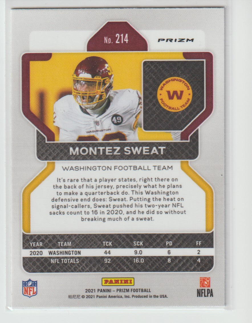 214 Montez Sweat - Washington Football Team Green