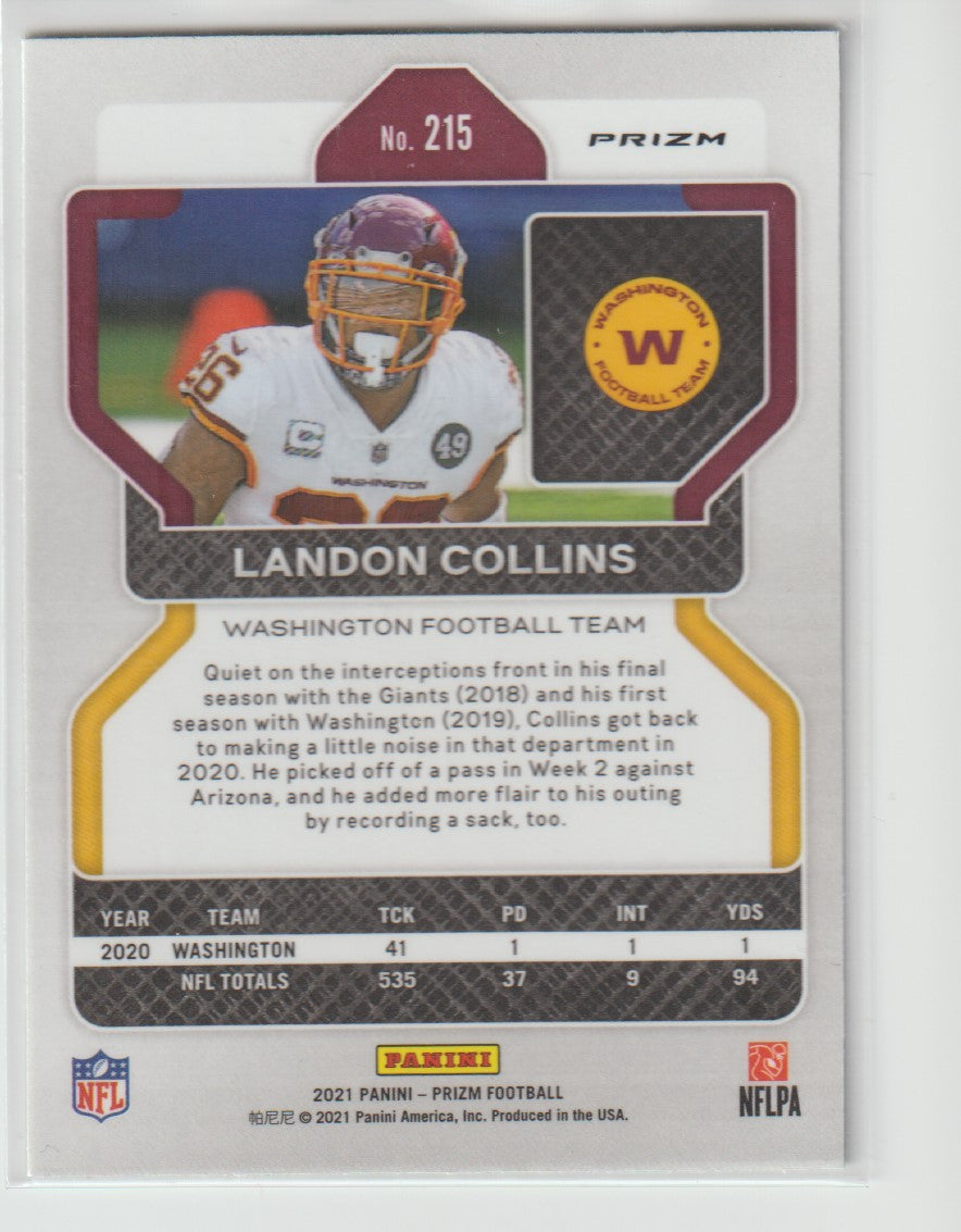 215 Landon Collins - Washington Football Team Green