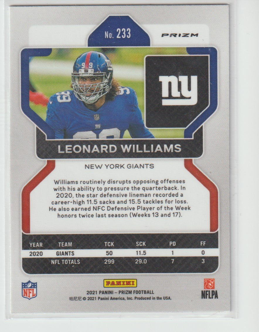 233 Leonard Williams - New York Giants Red White Blue