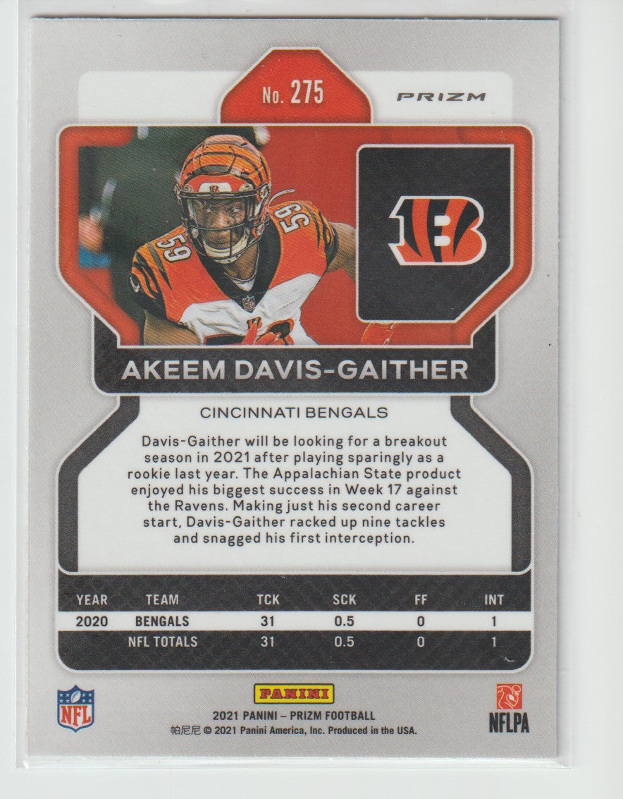 275 Akeem Davis-Gaither - Cincinnati Bengals Red White Blue