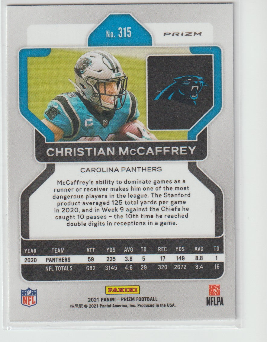 315 Christian McCaffrey - Carolina Panthers Red White Blue