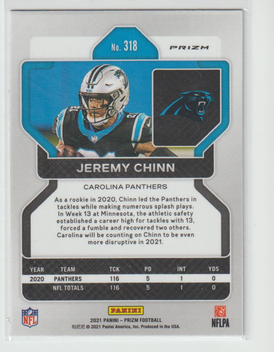 318 Jeremy Chinn - Carolina Panthers Red White Blue