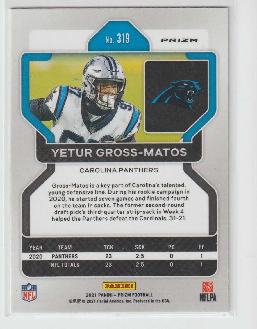 319 Yetur Gross-Matos - Carolina Panthers Green