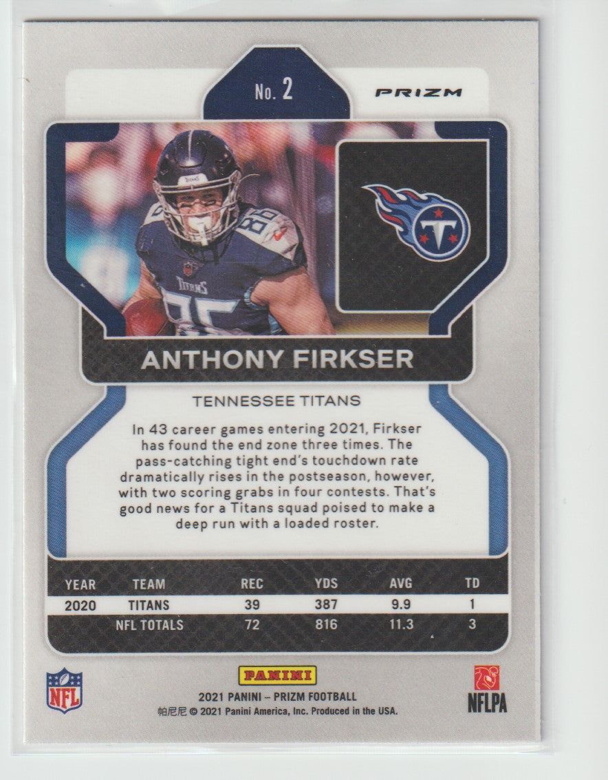 002 Anthony Firkser - Tennessee Titans Red White Blue