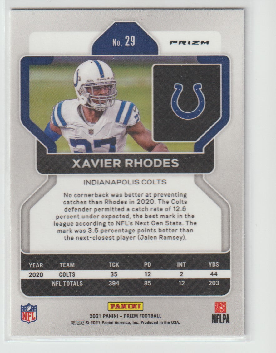 029 Xavier Rhodes - Indianapolis Colts Red White Blue