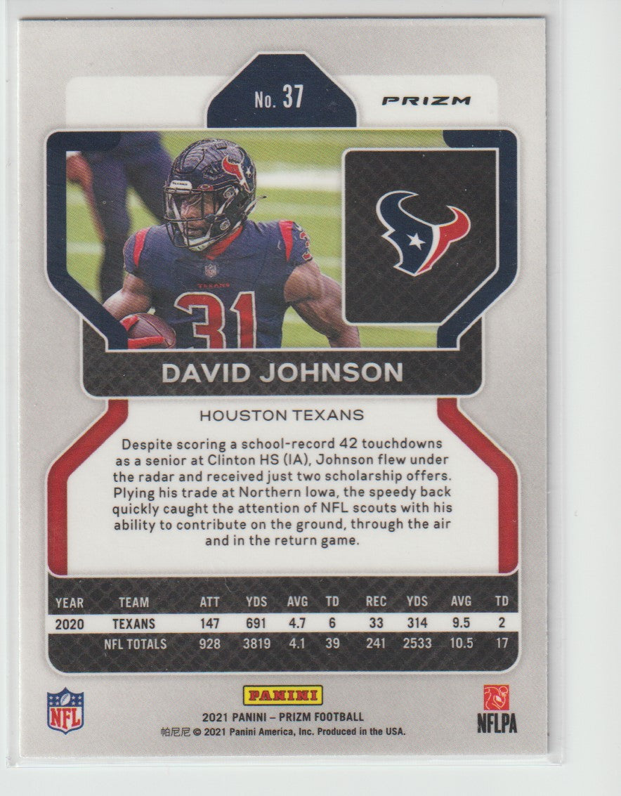 037 David Johnson - Houston Texans Silver