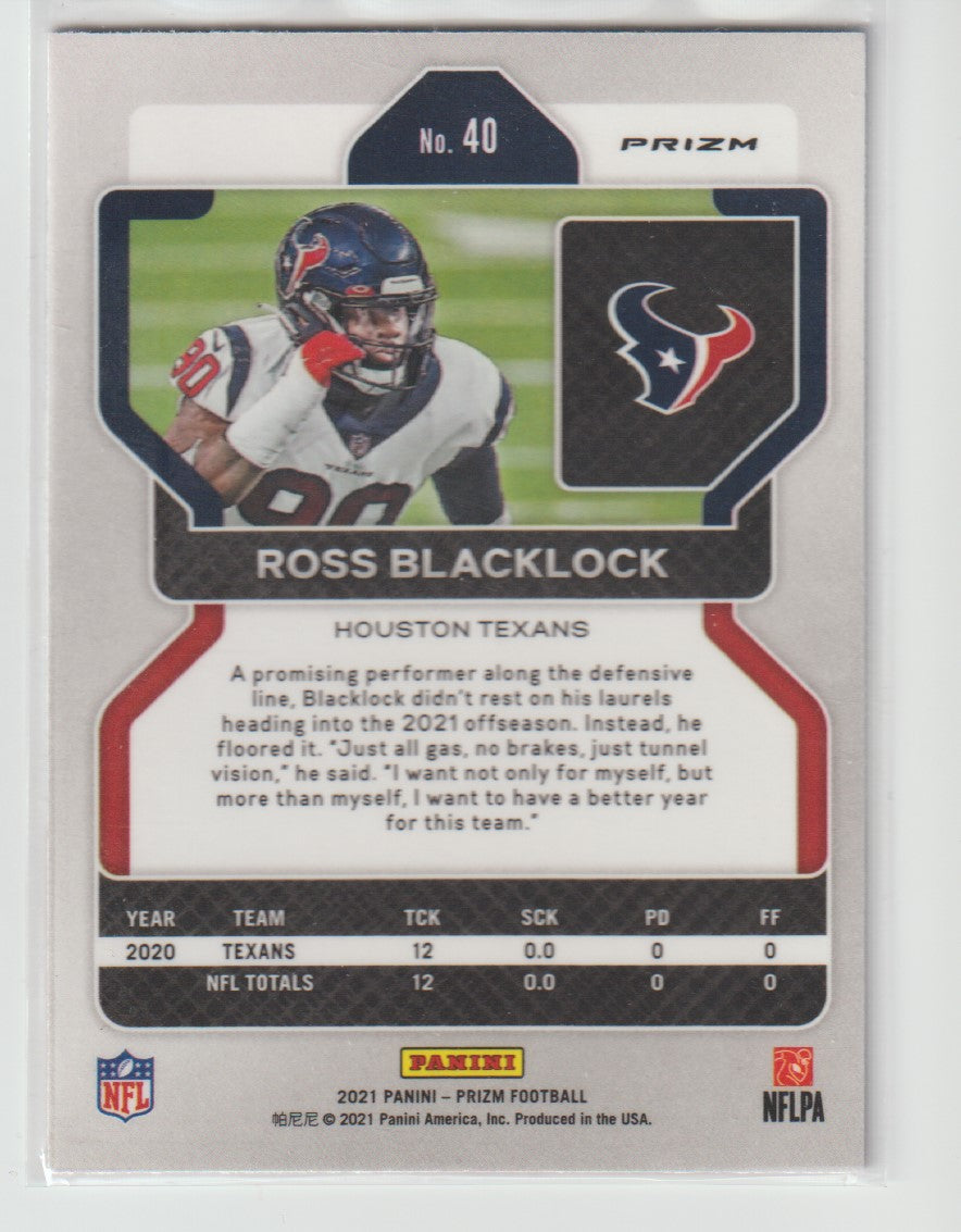 040 Ross Blacklock - Houston Texans Red White Blue