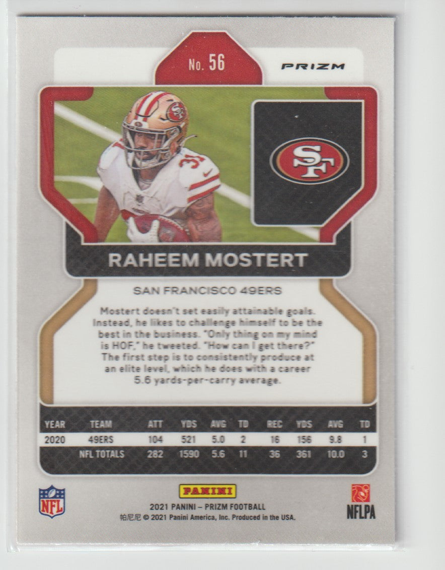 056 Raheem Mostert - San Francisco 49ers Red White Blue