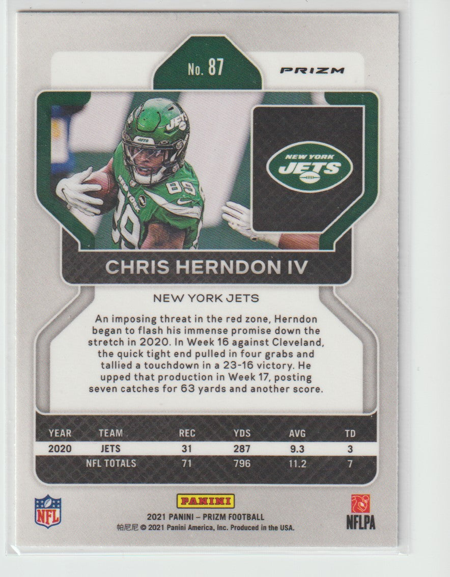 087 Chris Herndon IV - New York Jets Green