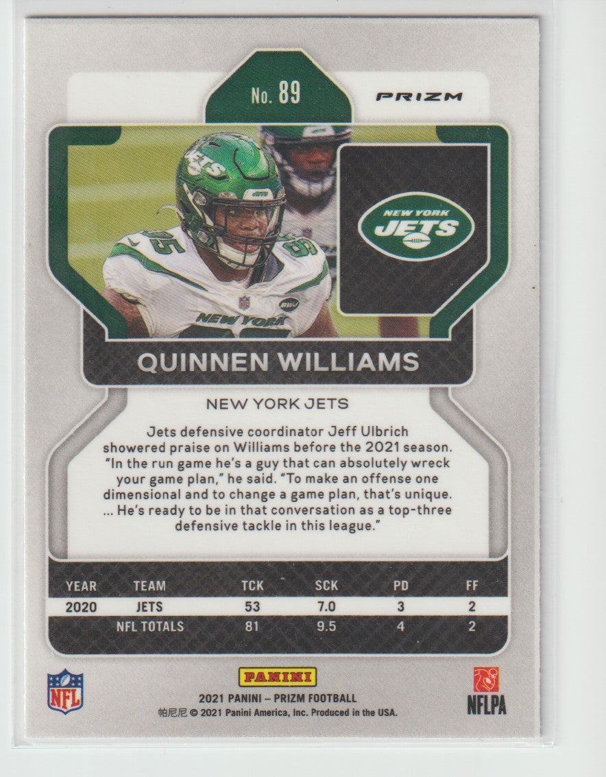 089 Quinnen Williams - New York Jets Red White Blue