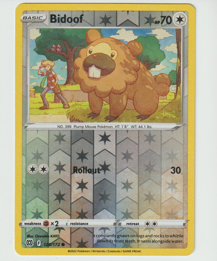 120/172 Bidoof Common Reverse Holo