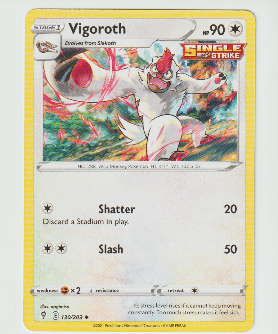 130/203 Single Strike Vigoroth Uncommon