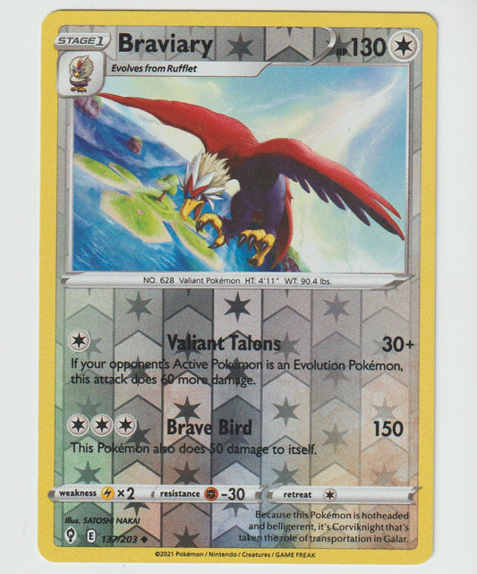 137/203 Braviary Uncommon Reverse Holo