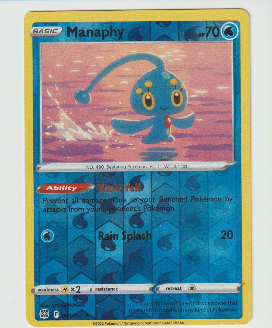 041/172 Manaphy Rare Reverse Holo