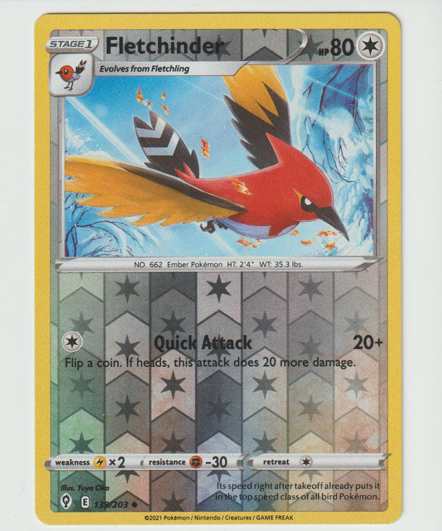 139/203 Fletchinder Uncommon Reverse Holo