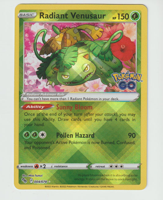 004/078 Radiant Venusaur Holo Rare