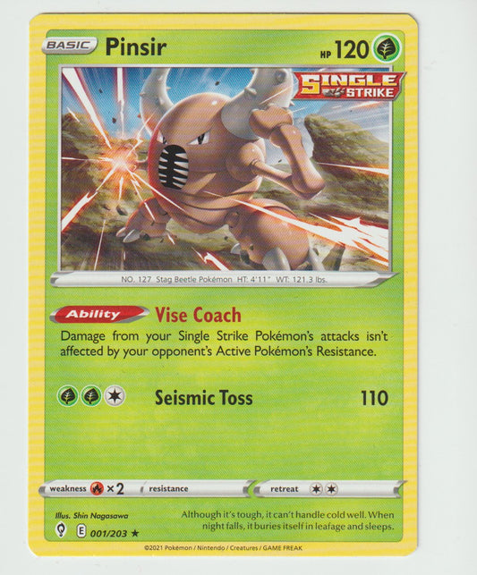 001/203 Single Strike Pinsir Rare