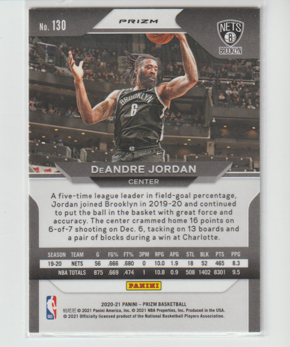 130 DeAndre Jordan - Brooklyn Nets Silver Prizm