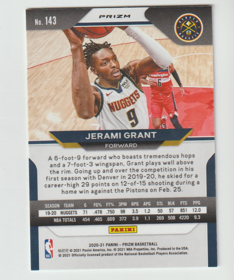 143 Jerami Grant - Denver Nuggets Silver Prizm