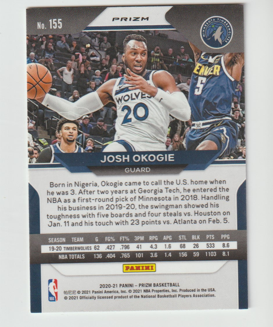 155 Josh Okogie - Minnesota Timberwolves Silver Prizm