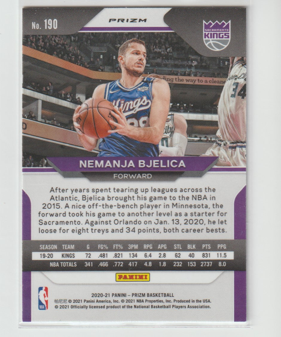 190 Nemanja Bjelica - Sacramento Kings Silver Prizm